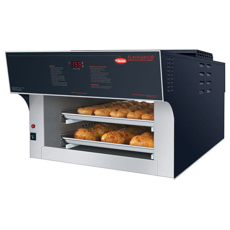Flav-R-Savor® Air Curtain Heated Display Pass-Thru Cabinet,  (2) tier slides