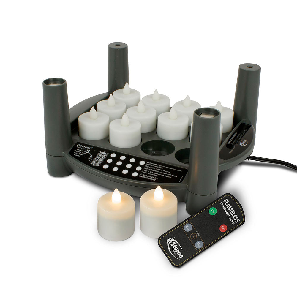 Rechargeable LED Candle Set 2.0 Timer - Starter Kit - Warm White Tealight