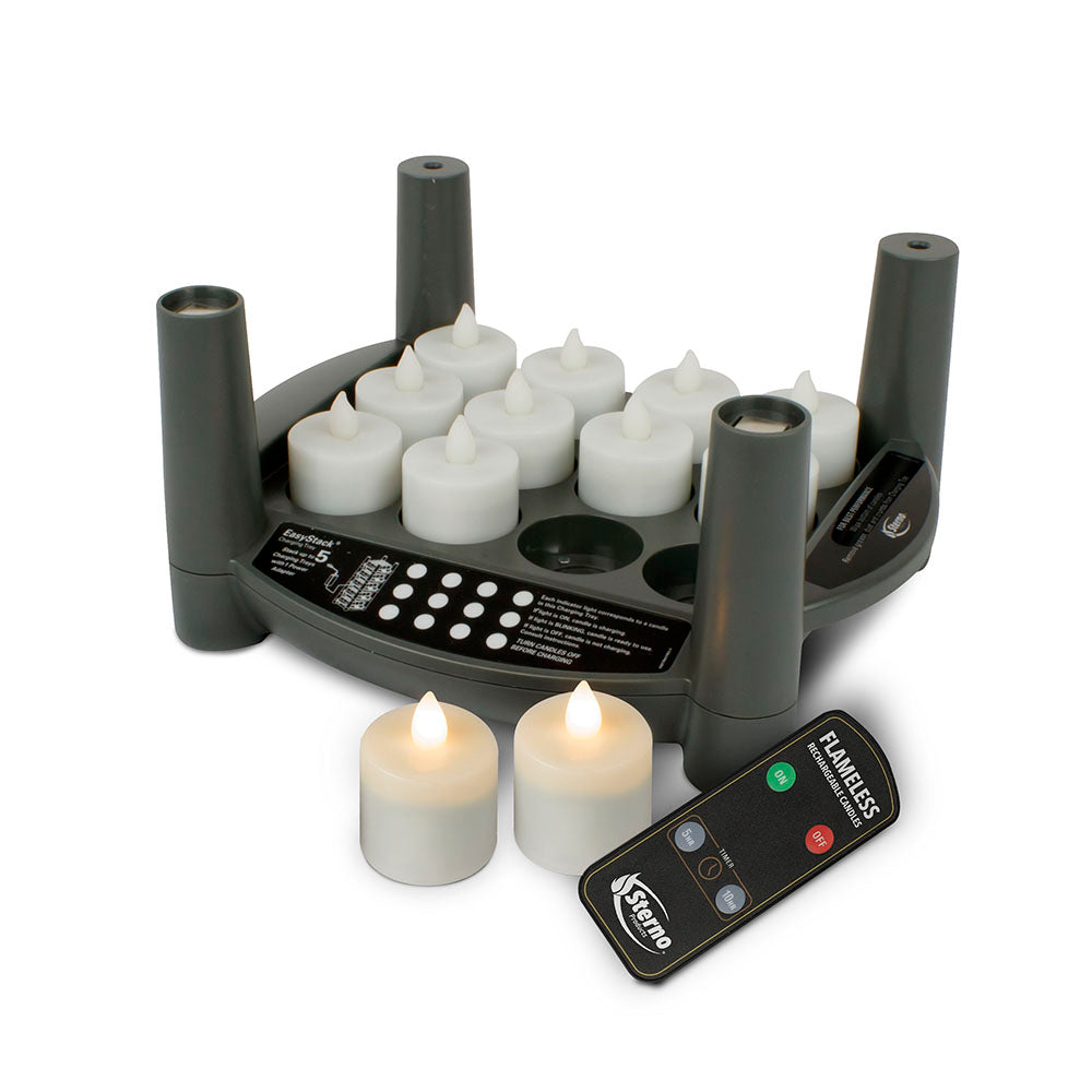 Rechargeable LED Candle Set 2.0 Timer - Warm White Tealight