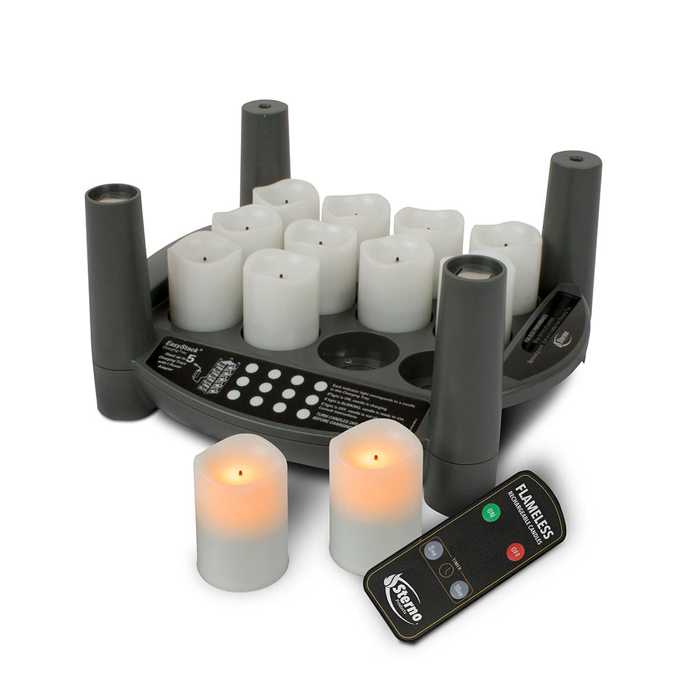 Rechargeable LED Candle Set 2.0 Timer - Amber Votives