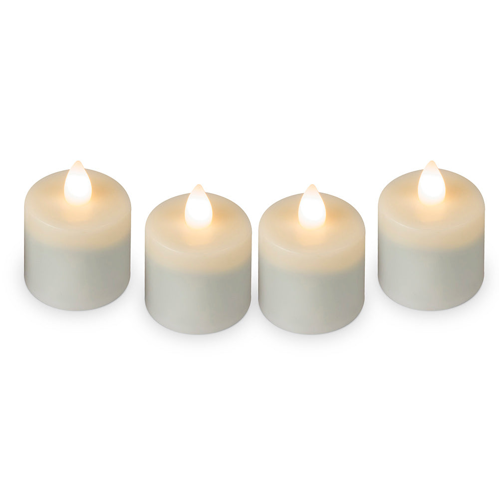 Rechargeable Flameless LED Candle Set 2.0 Timer - 4 Pack - Warm White Tealight