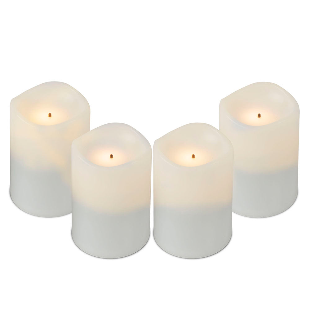 Rechargeable LED Flameless Votive Candle, Warm White - 4 Pack