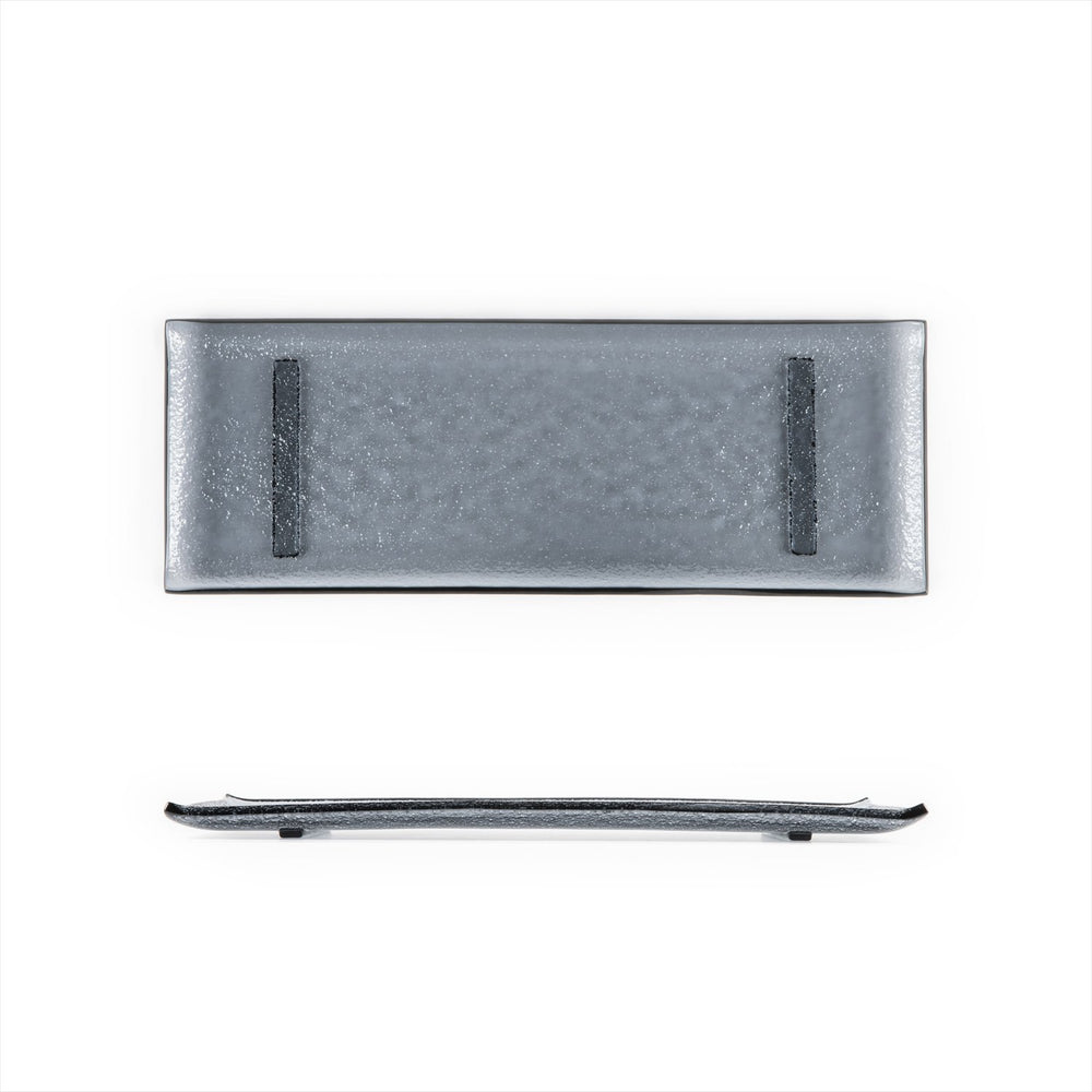 Fusion 13.75" x 5" Charcoal Rectangular Platter
