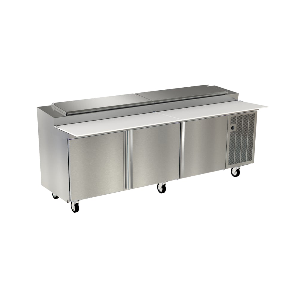 LiquiTec 99" 3-Door Refrigerated Prep Table