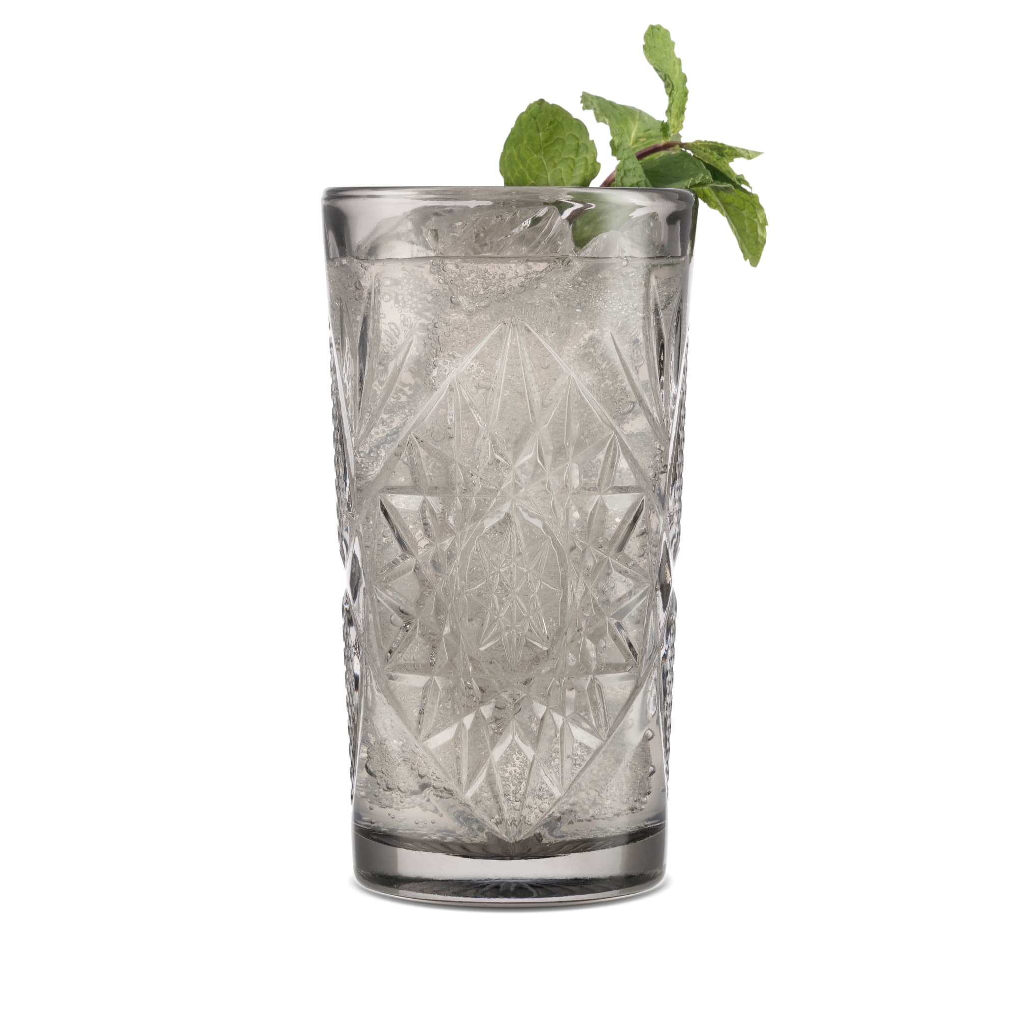 Hobstar 16 oz. Cooler Glass, Graphite