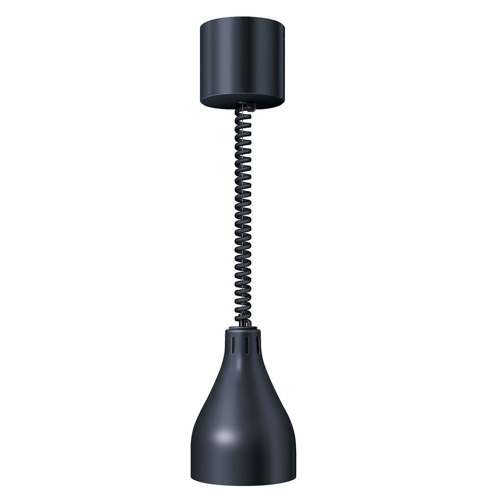 6-1/8" Black Decorative Heat Lamp with Black Cord