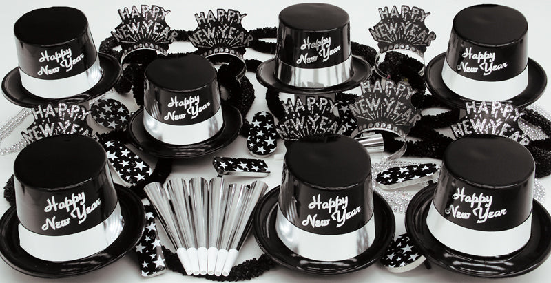 Silver New Year Party Favor Kit