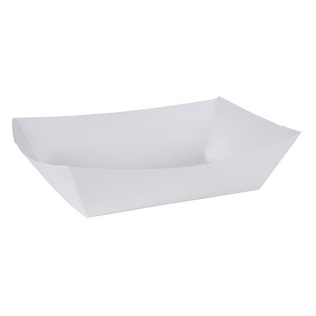 White Food Tray, 1lb, 6.5"L x 4.38"W x 1.5"H