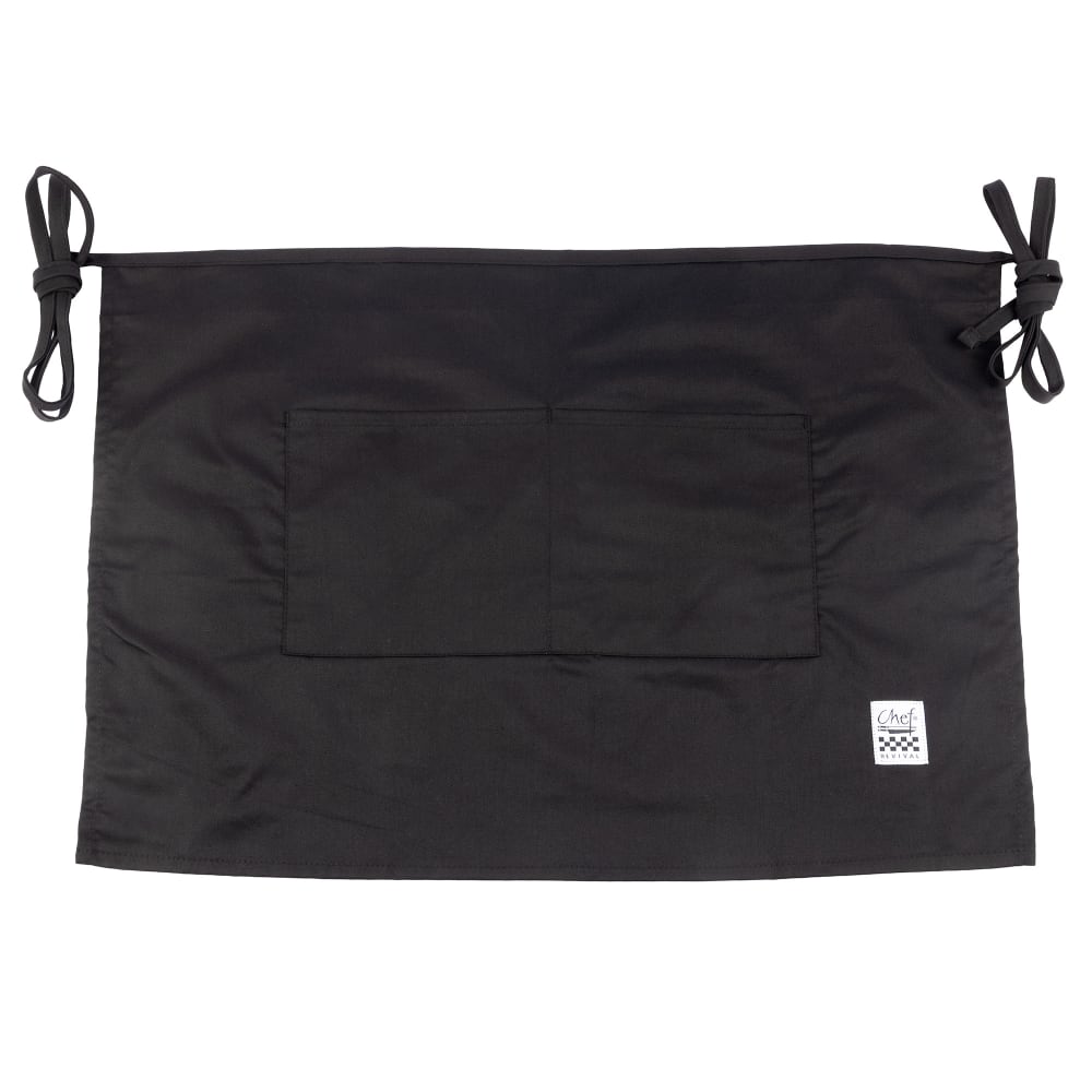 19" x 28" Black Bistro Apron