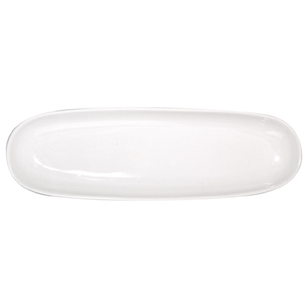 13-3/4" Bright White Oval Canoe Platter