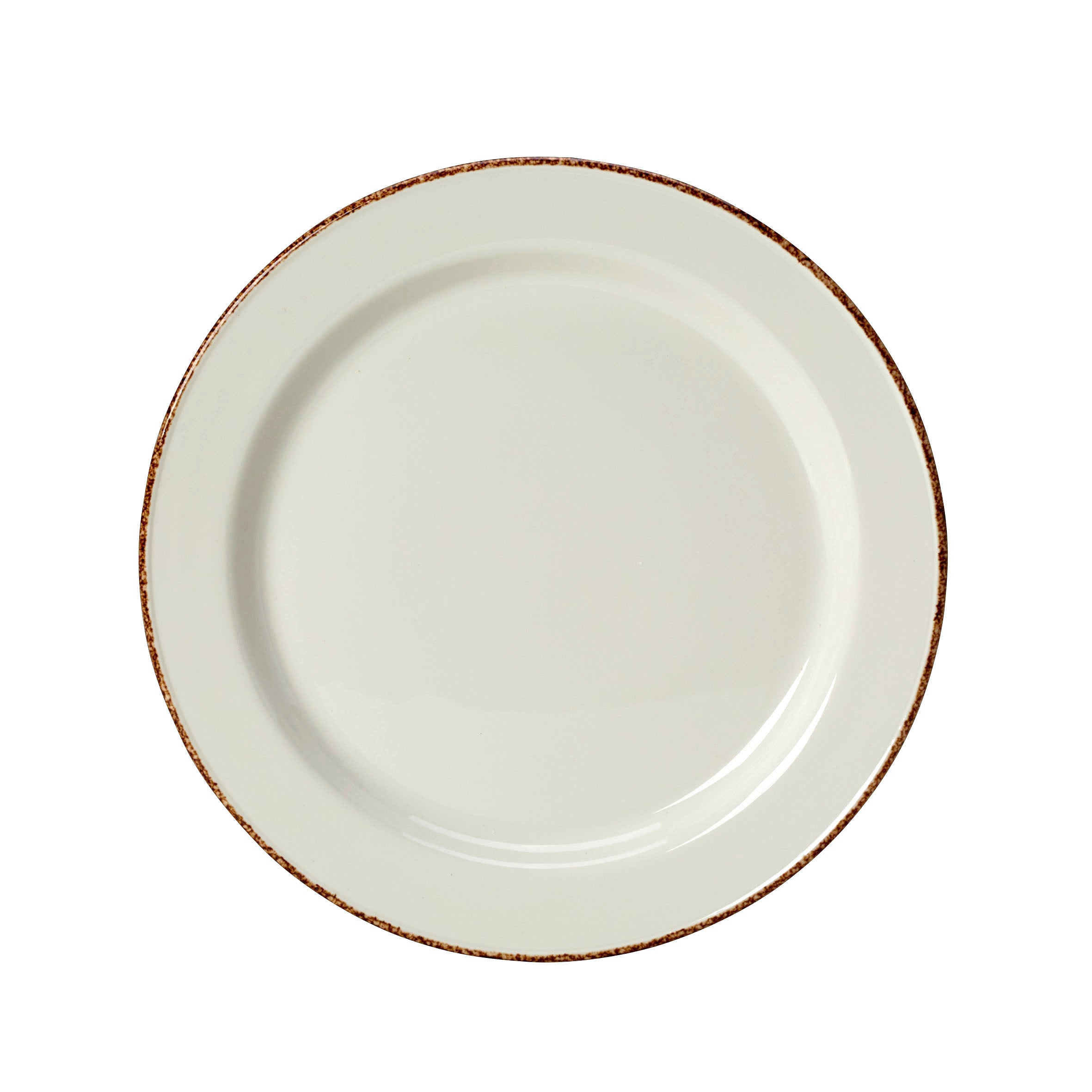 Slimline Plate 10.63" Dia. Brown Dapple