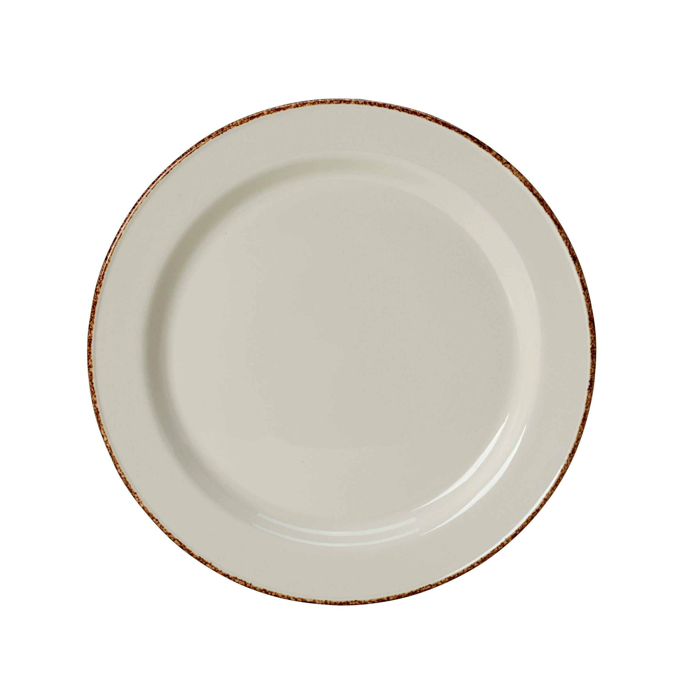 Slimline Plate 6.25" Dia. Brown Dapple