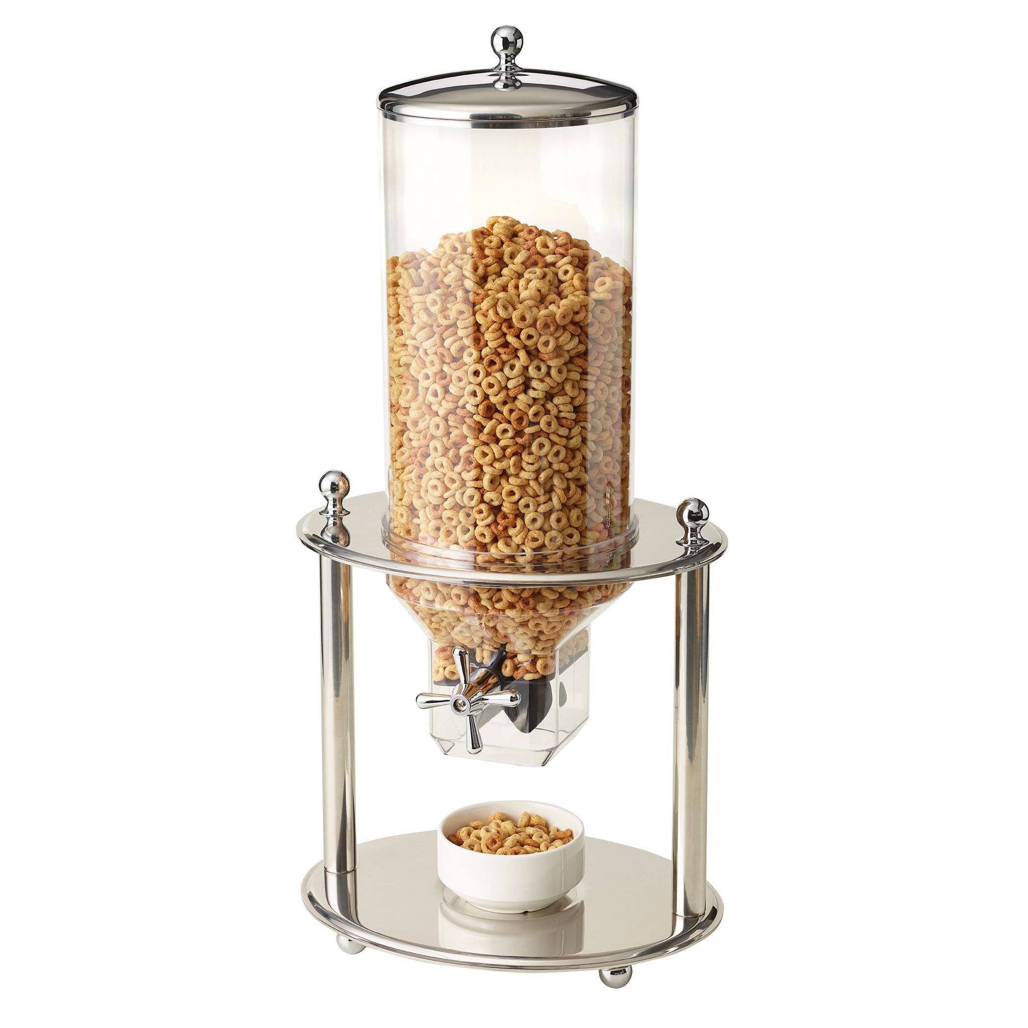 Single Cereal Dispenser 9.75" Dia. L 12.5" W 9.75" (3.0 Gal) Creations Metal