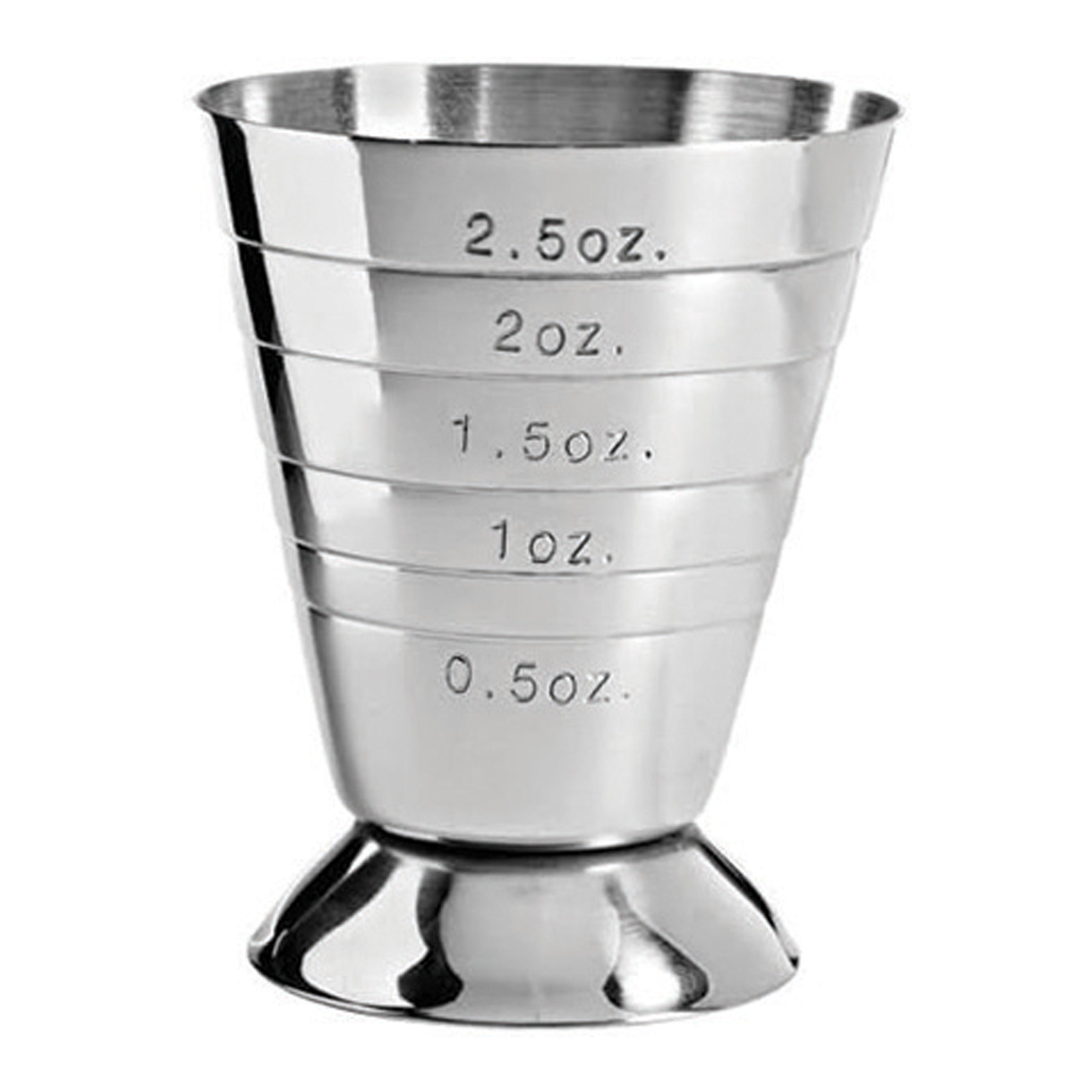 1/2 x 2-1/2 oz. Multi-Level Jigger, Polished Finish