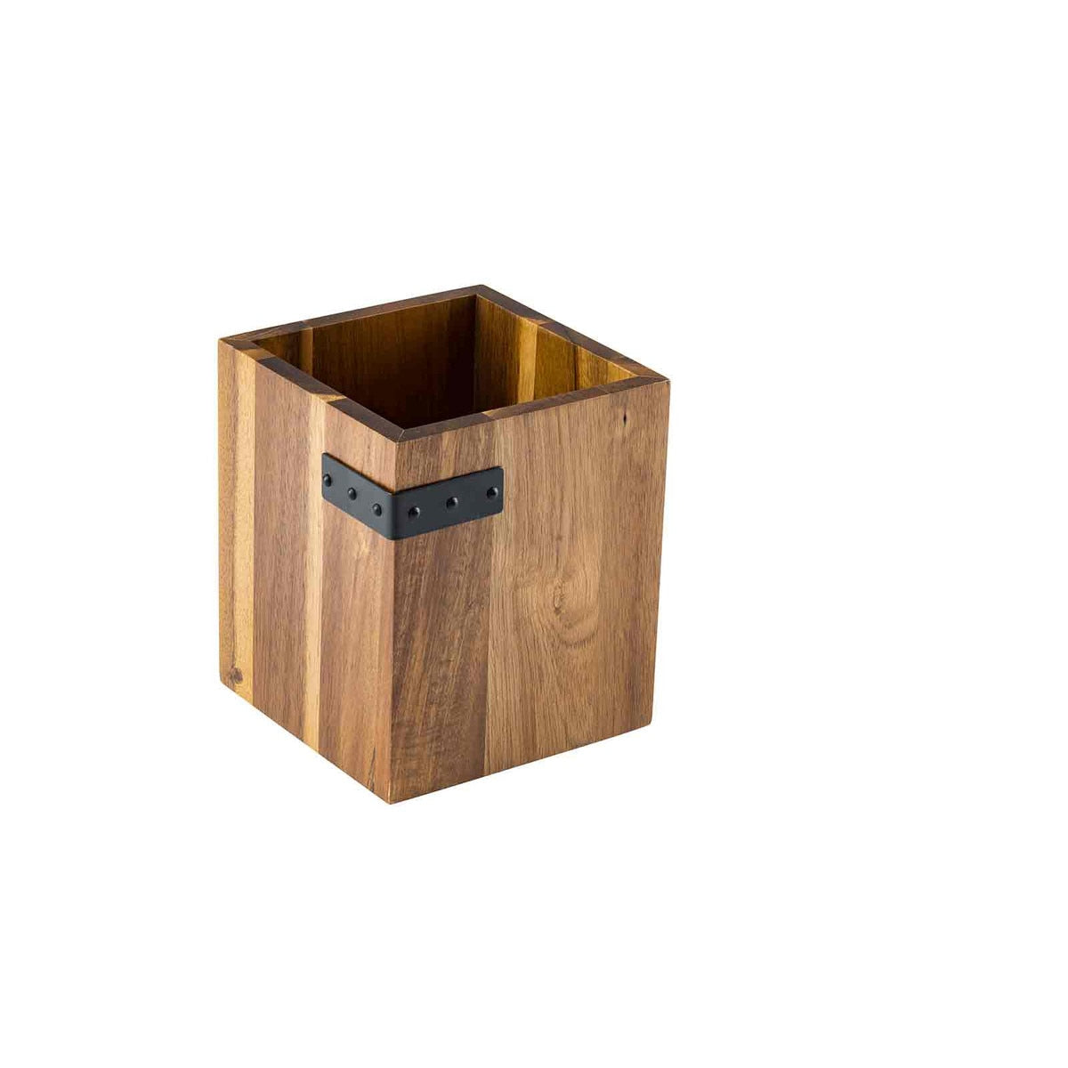 Industrial Collection™ 5.25" Square Cutlery Holder - Acacia