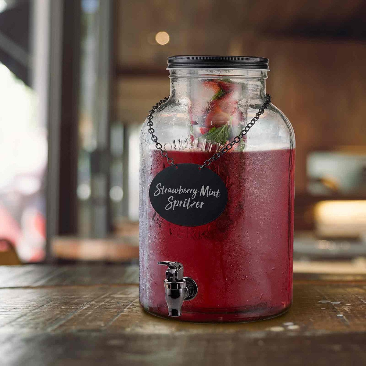 Industrial Collection™ 2 Gallon Beverage Dispenser - Glass