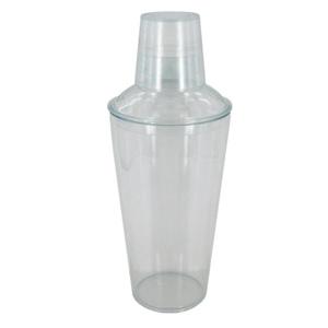 28 oz. 3-Piece Cocktail Shaker Set, Clear Plastic