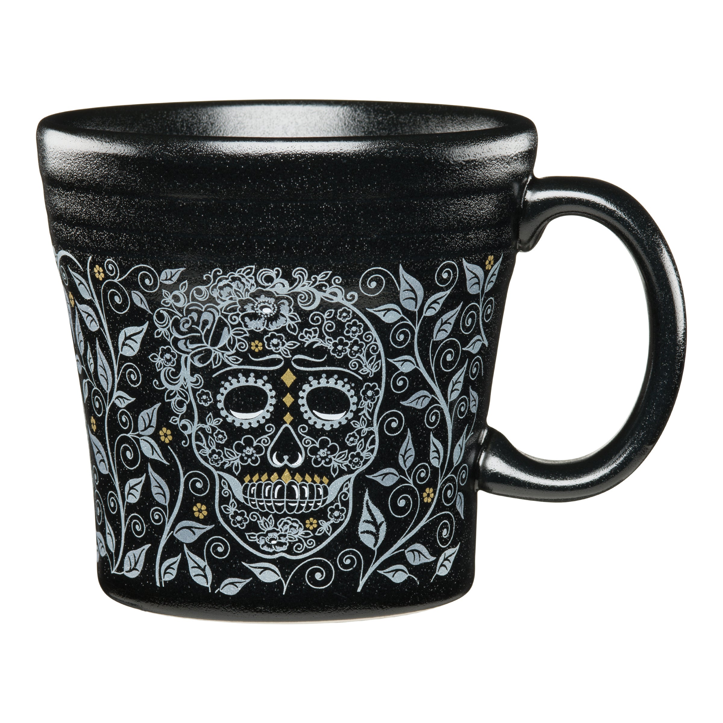 Tapered Mug L 4.125" W 4.125" (15.0 Oz) Skull And Vine
