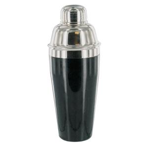 24 oz. 3-Piece Cocktail Shaker Set, Black Vinyl-Coated