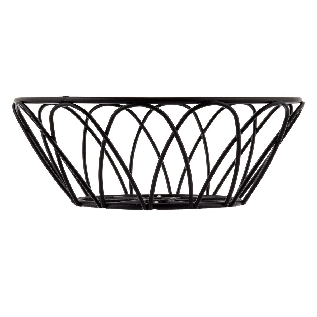 Petal Collection™ 6" Round Serving Basket - Metal, Black