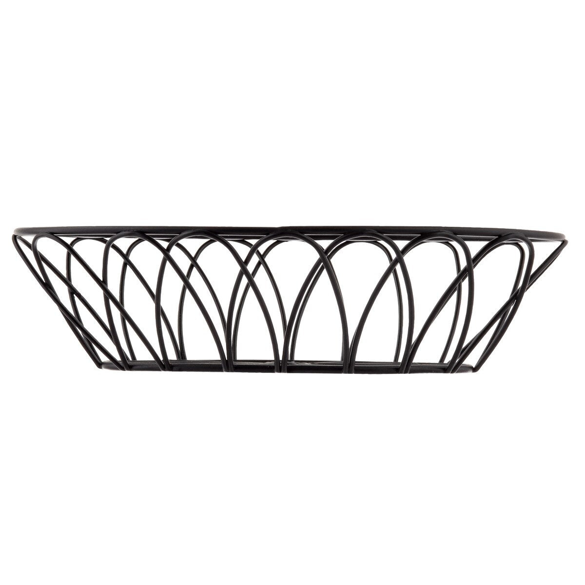 Petal Collection™ 9" x 6" Oval Serving Basket - Metal, Black