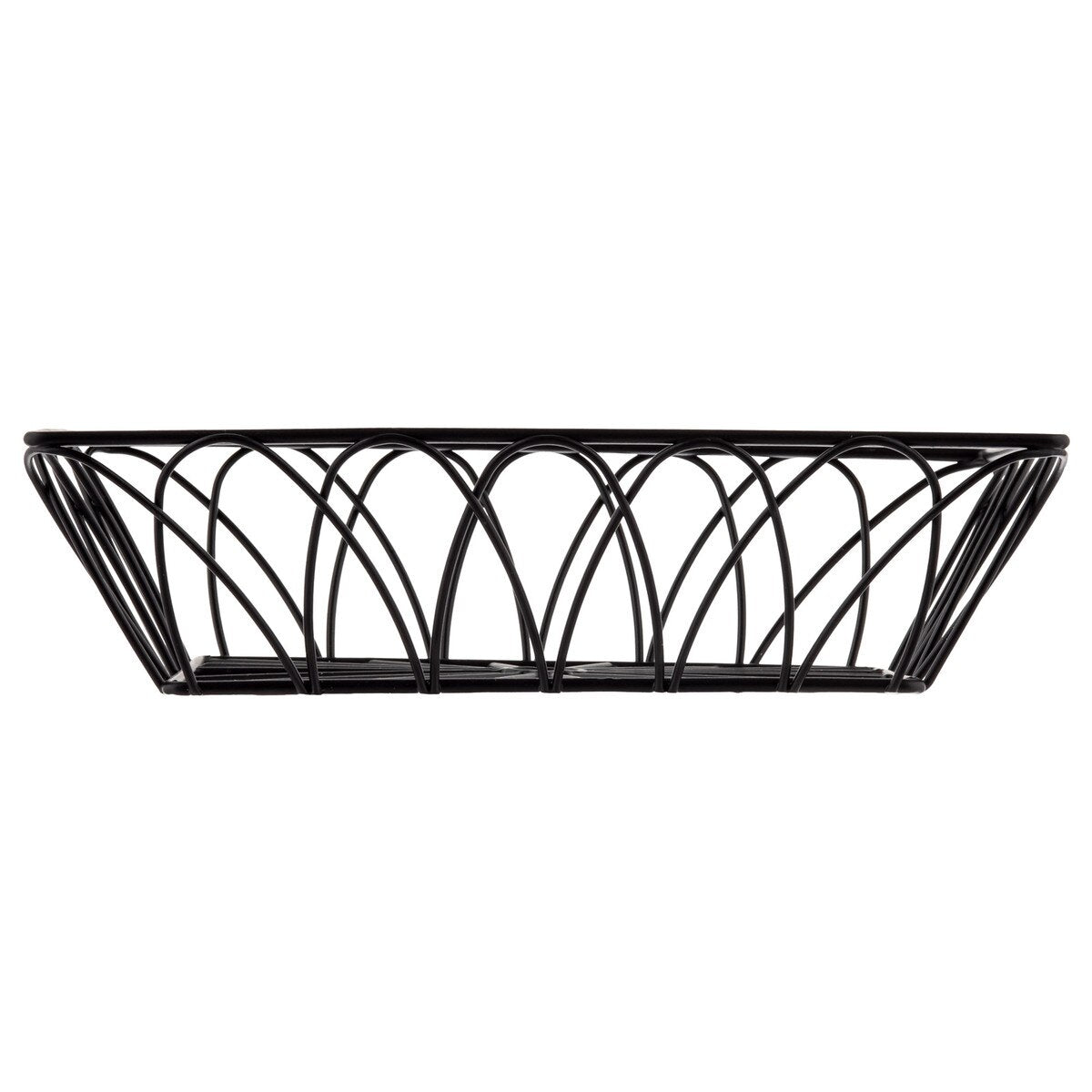 Petal Collection™ 9" x 6" Rectangular Serving Basket - Metal, Black