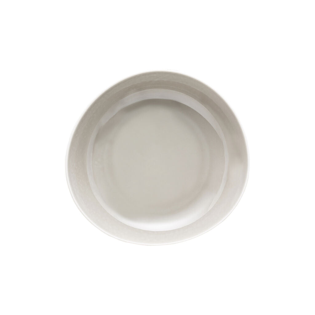 Plate, 8-2/3" dia., round/free form, Junto, pearl grey