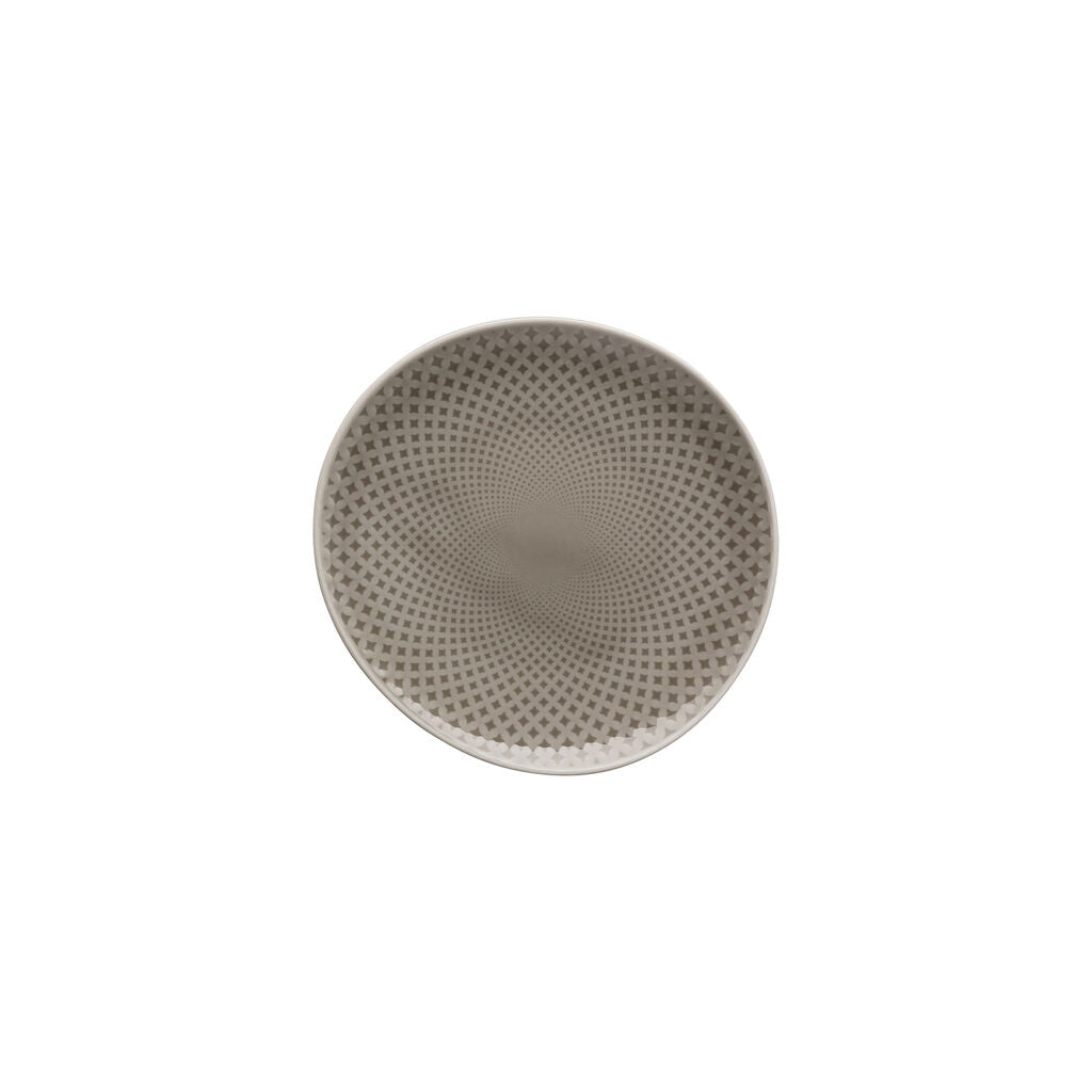 Plate, 6-1/4" dia., round/freeform, Junto, pearl grey