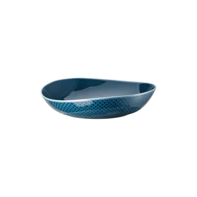 Plate, 8-2/3" dia., round/free form, Junto, ocean blue