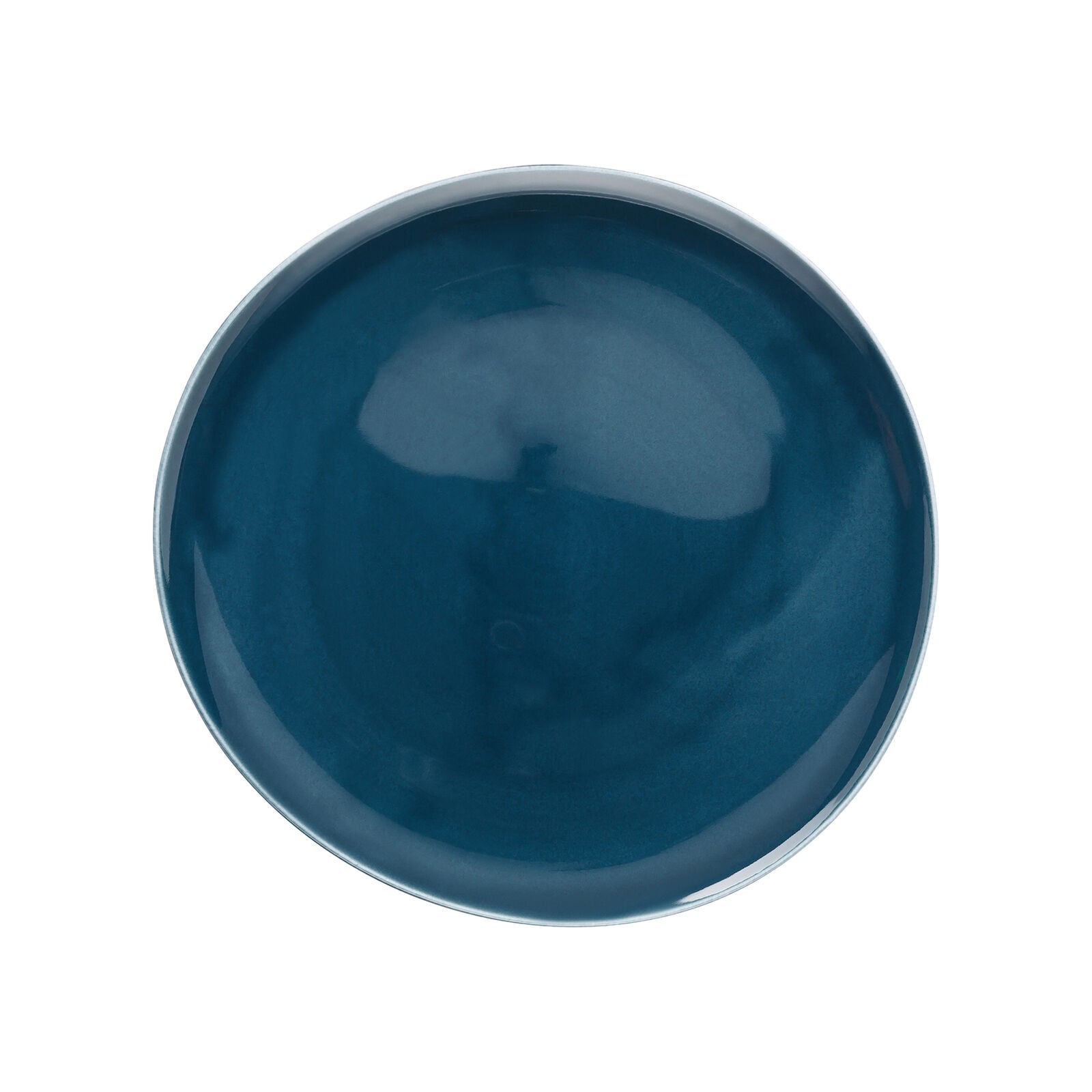 Plate, 10-1/2" dia., round/freeform, Junto, ocean blue