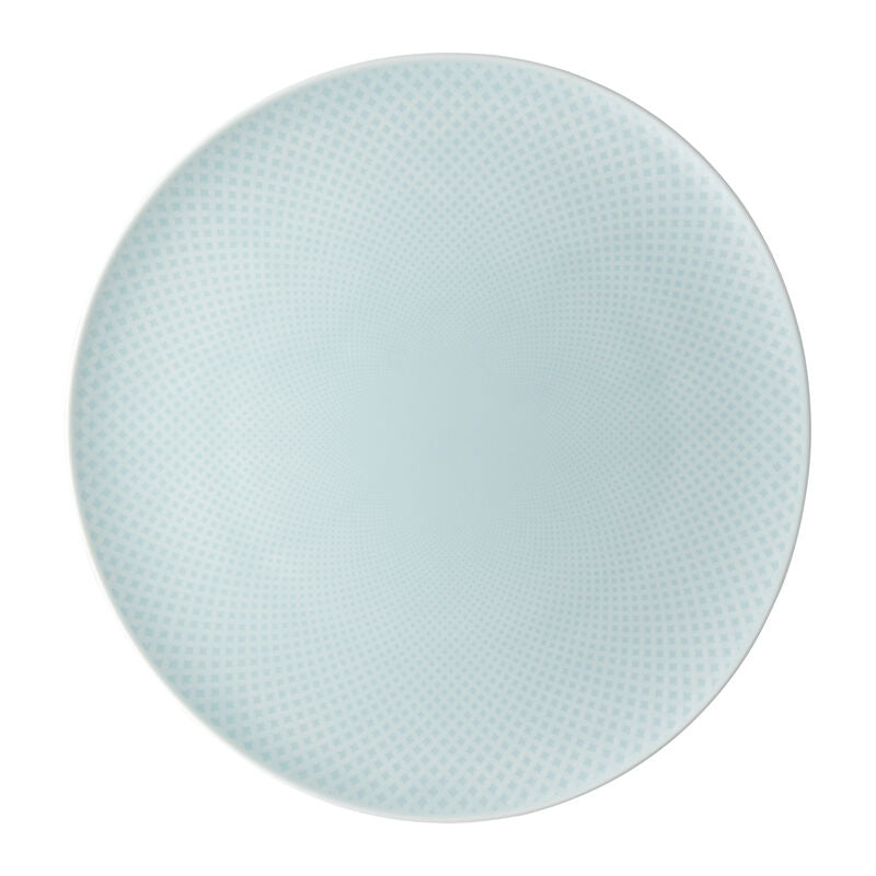Plate, 12-5/8" dia., round/freeform,  Junto, opal green