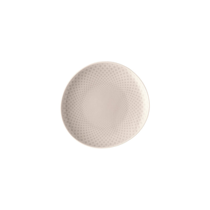 Plate, 6-1/3" x 6-1/8"., round/freeform, Junto, Soft Shell