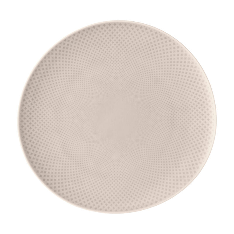 Plate, 12-3/8" x 12", round/freeform, Junto, Soft Shell