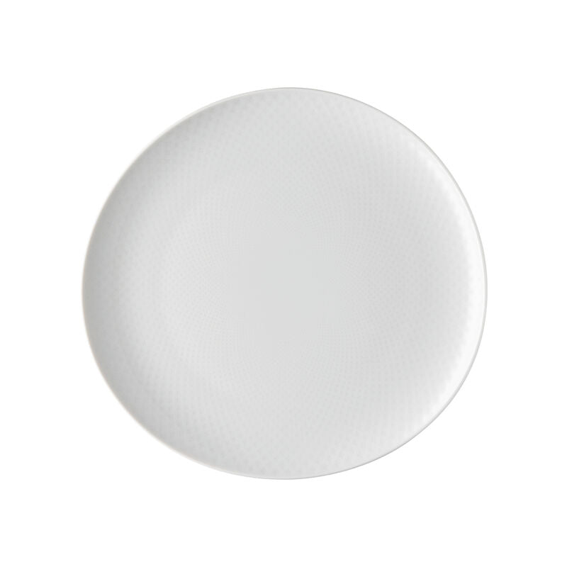 Plate, 10-5/8" x 10-1/4", round/free form, Junto, white