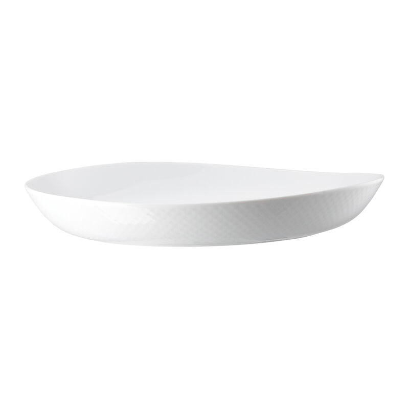 Plate, 56 oz., 13", round/free form,Junto, white (Special Order Item)