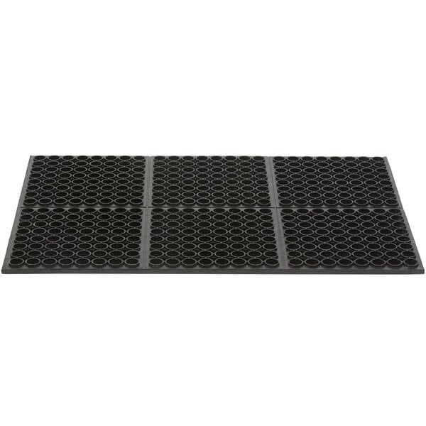 VIP Tuffdek Anti-Fatigue Mat - 3' x 2', Rubber, Black