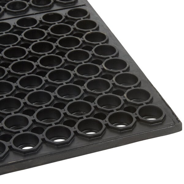 VIP Tuffdek Anti-Fatigue Mat - 3' x 2', Rubber, Black