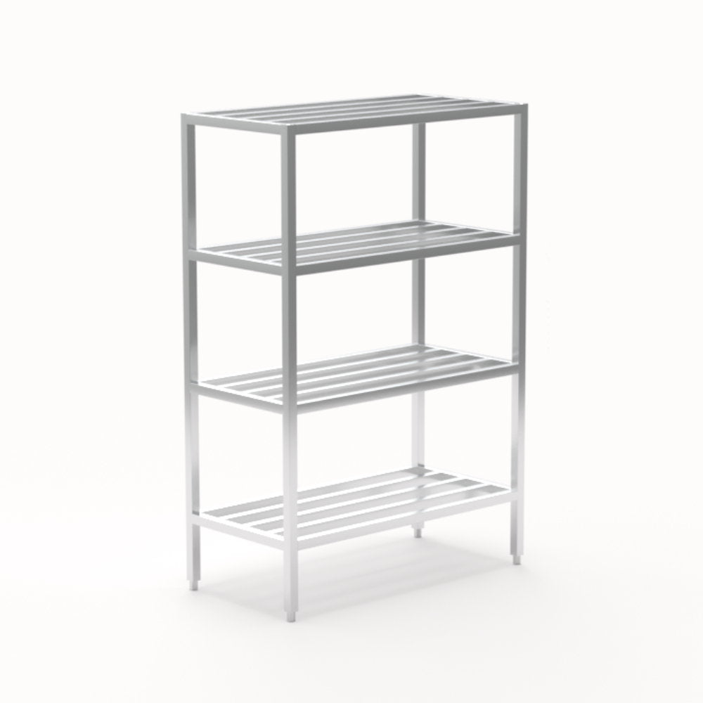 New Age H.D. 4-Tier Tubular Shelving Unit, 48" x 24" x 72"