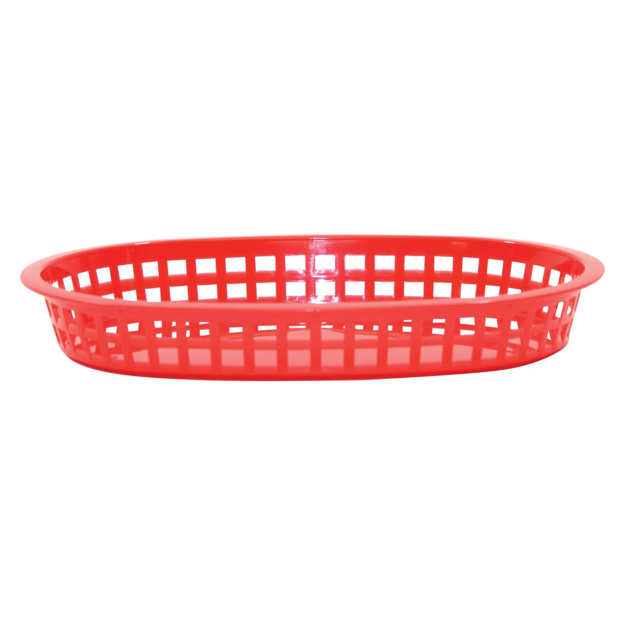 Red Oval Platter Basket 10-1/2"L x 7-1/4"W