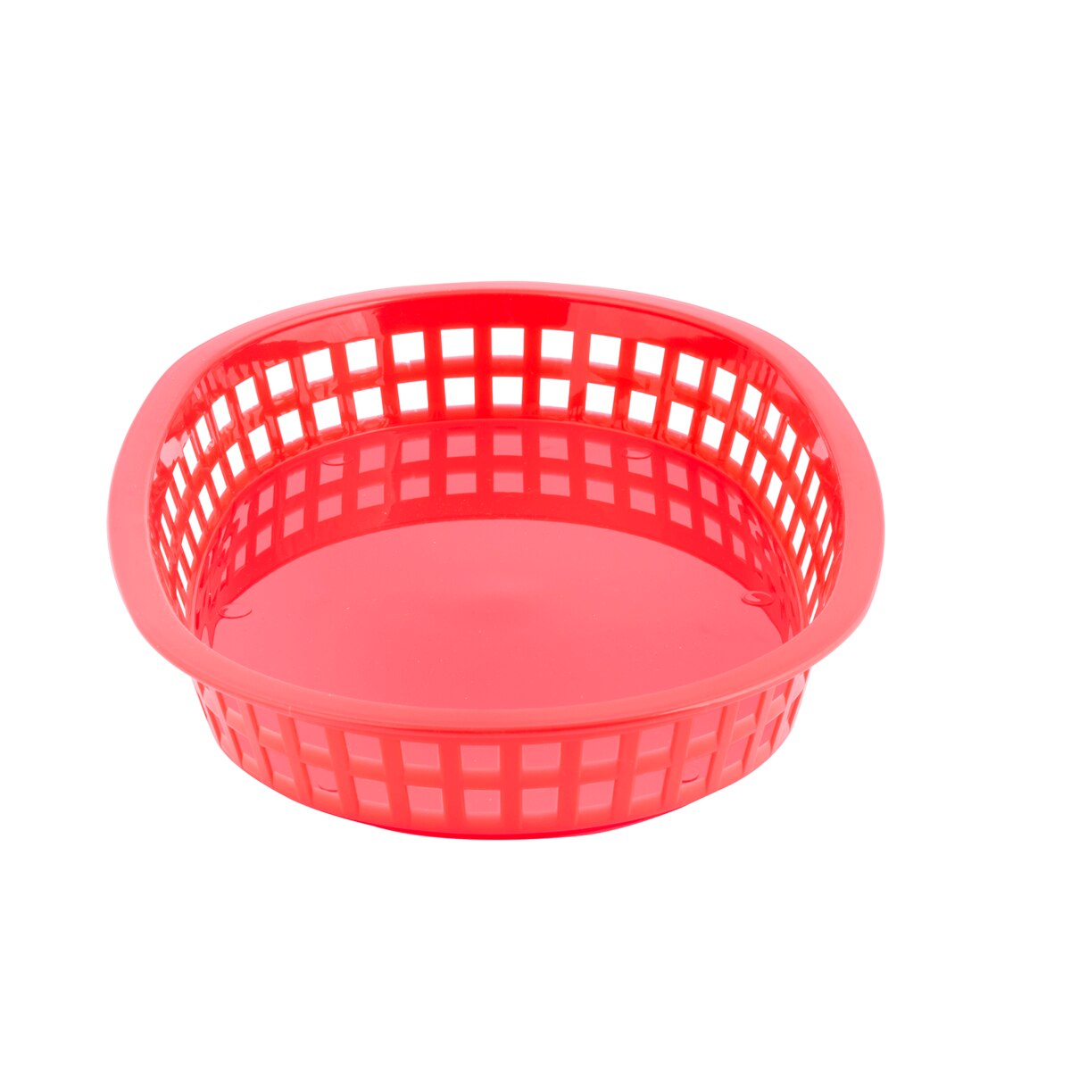 Red Oval Platter Basket 10-1/2"L x 7-1/4"W