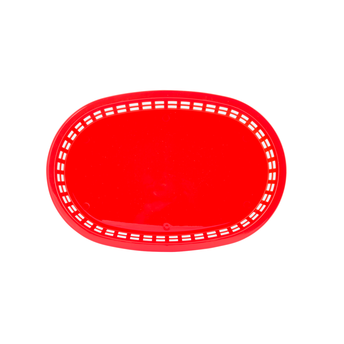 Red Oval Platter Basket 10-1/2"L x 7-1/4"W