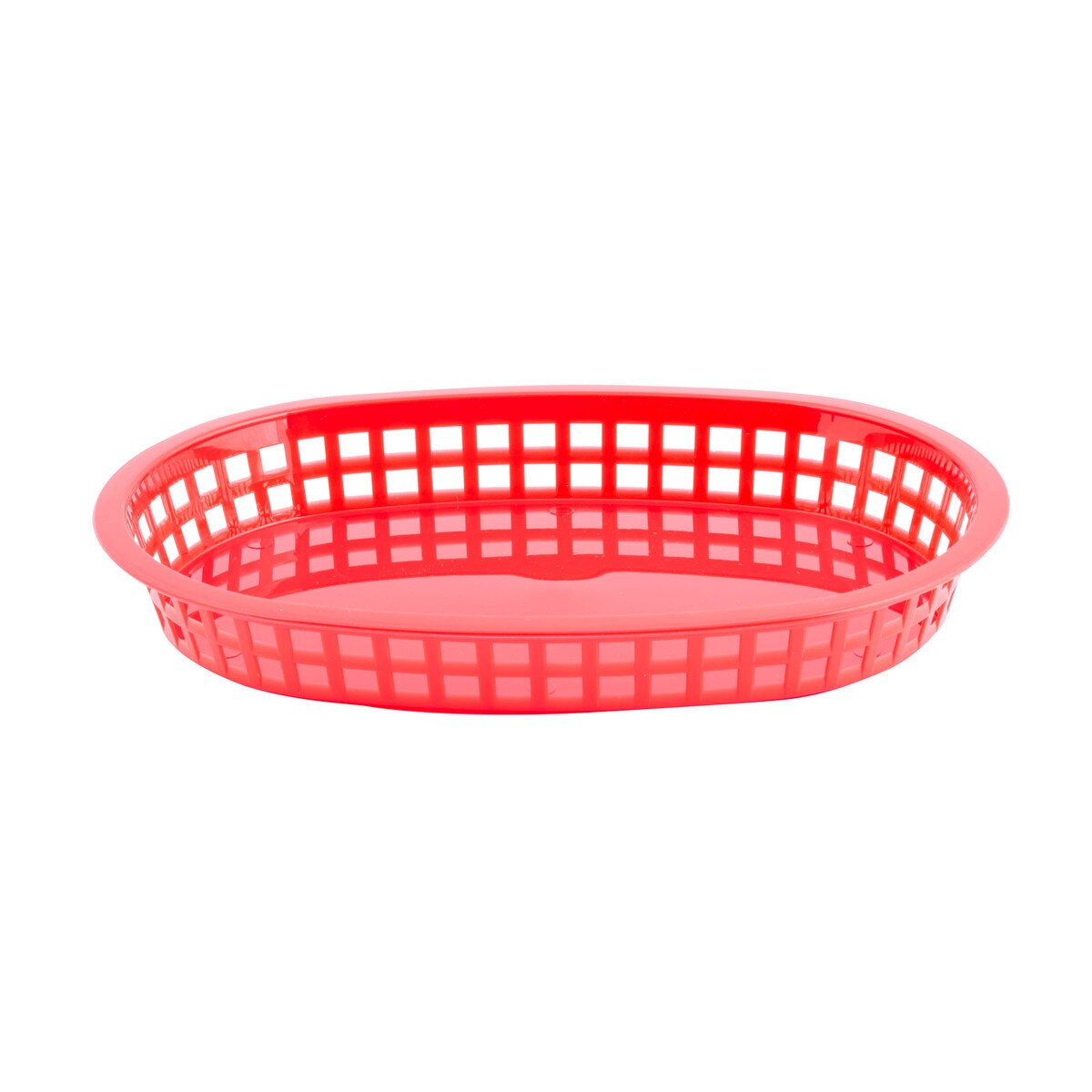 Red Oval Platter Basket 10-1/2"L x 7-1/4"W