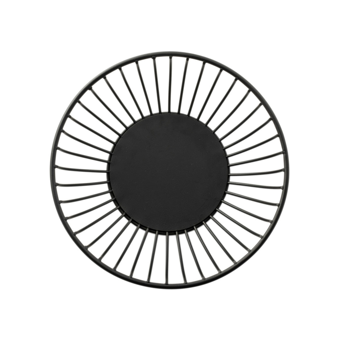 Parisian Collection 6" Round Wire Basket - Steel, Black