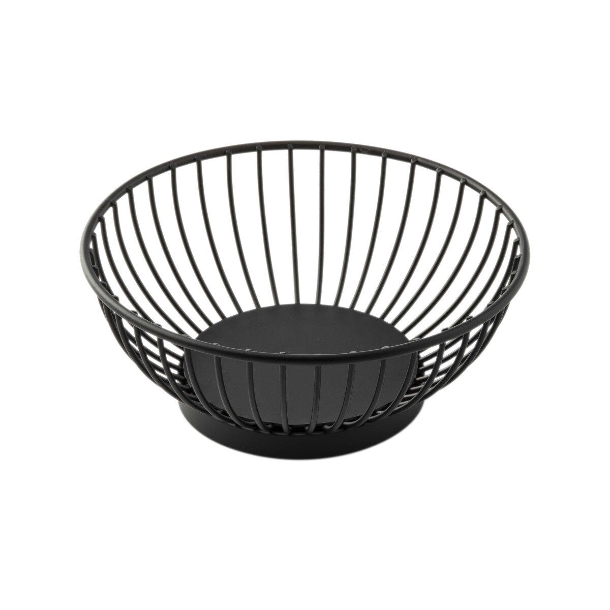 Parisian Collection 6" Round Wire Basket - Steel, Black