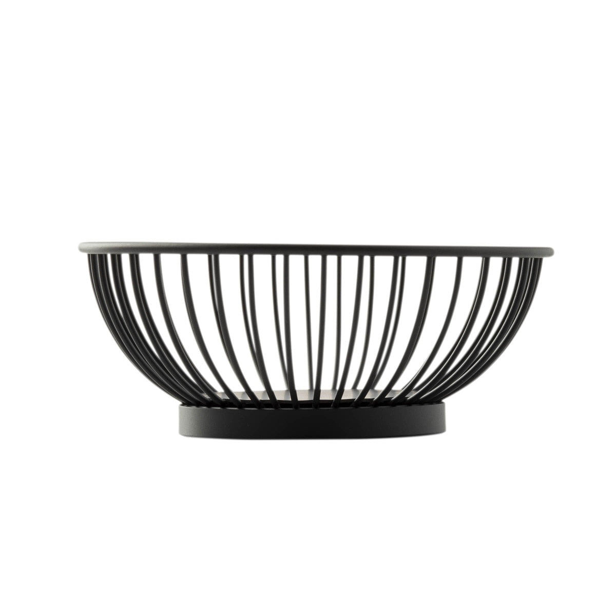 Parisian Collection 6" Round Wire Basket - Steel, Black