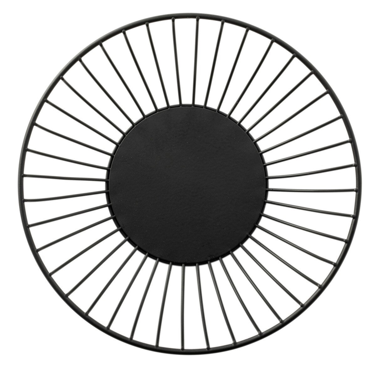 Parisian Collection 8" Round Wire Basket - Steel, Black