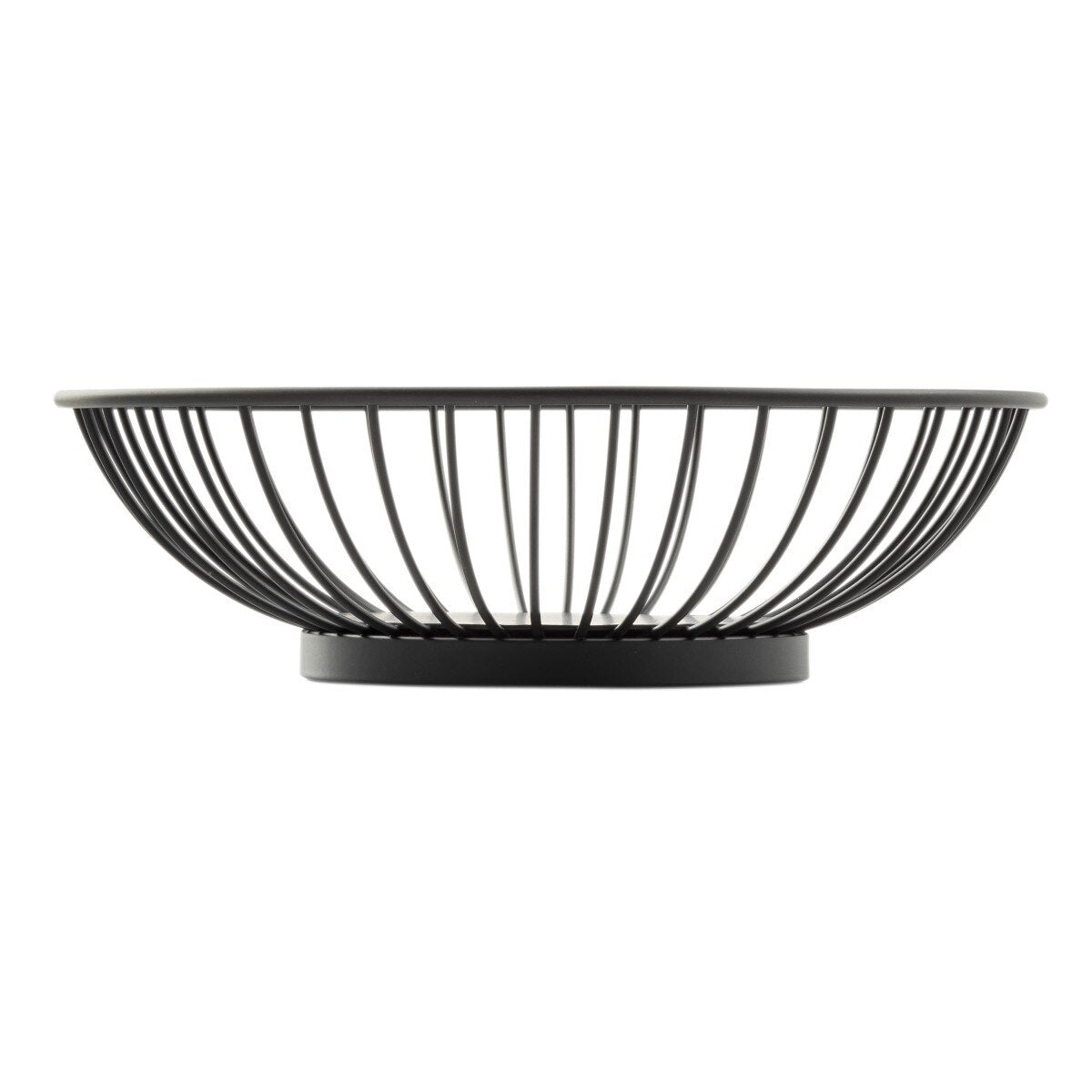 Parisian Collection 8" Round Wire Basket - Steel, Black