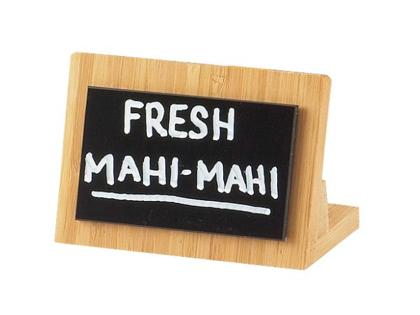 Bamboo 3" x 2"  Write-On Sign Holder