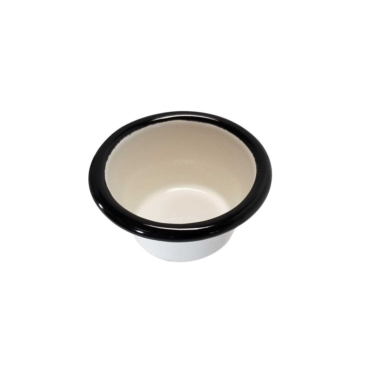 Enamelware Collection™ 2 oz. Round Ramekin, White/Black