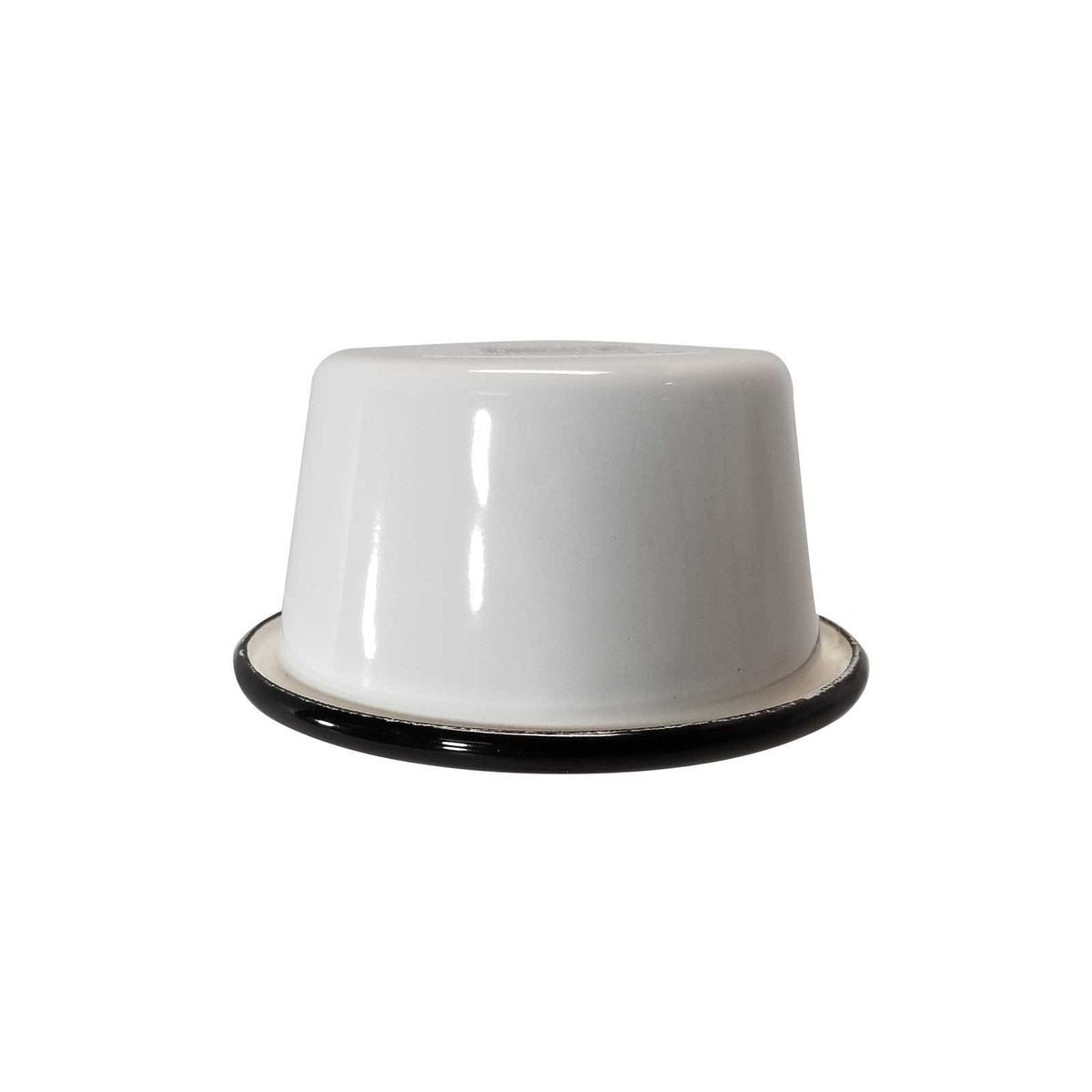 Enamelware Collection™ 6 oz. Round Ramekin, White/Black